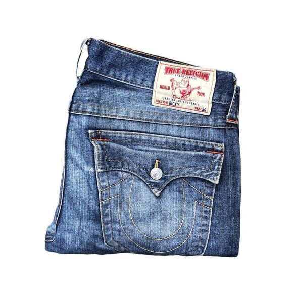 True Religion Jeans Size 36 RICKY Blue - Picture 5 of 11